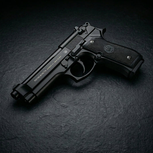 Full Black M92 Beretta Airsoft Toy Gun Realistic Design Safe Fun For Play