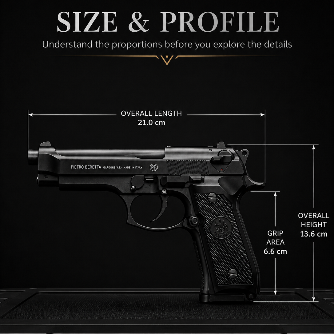 Full Black M92 Beretta Airsoft Toy Gun Realistic Design Safe Fun For Play