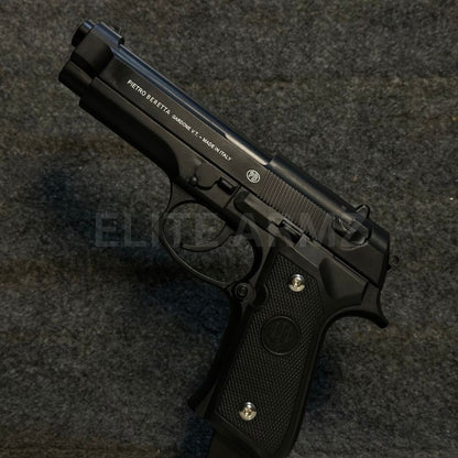 Full Black M92 Beretta Airsoft Toy Gun Realistic Design Safe Fun For Play