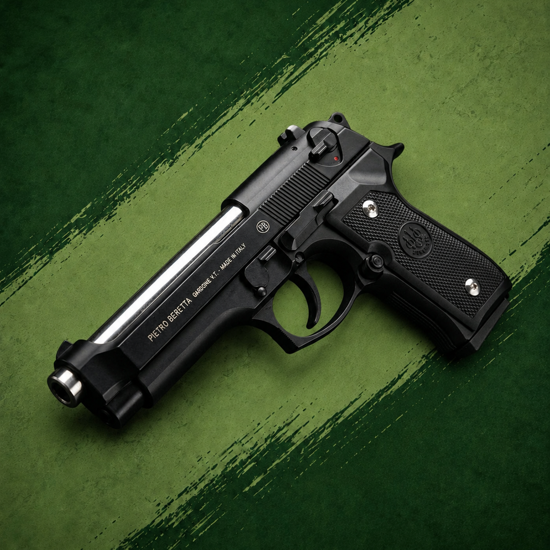 Black M92 Beretta Airsoft Toy Gun Realistic Design Safe Fun For Play
