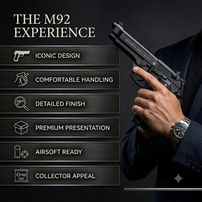 Matte Beretta M92 Gun + 5 BBs - Action Pack