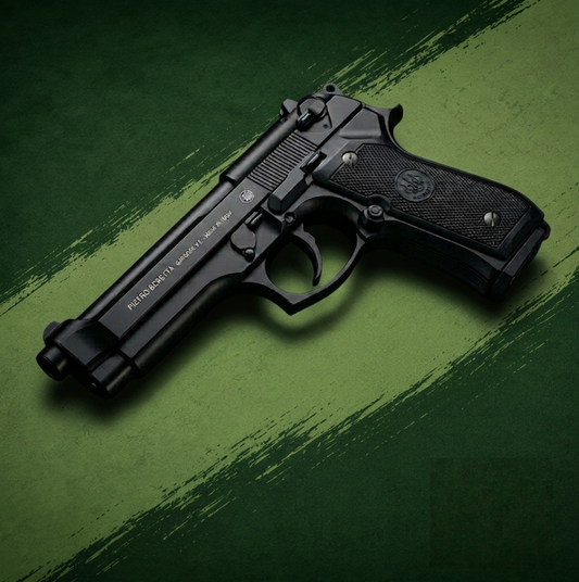 Full Black M92 Beretta Airsoft Toy Gun Realistic Design Safe Fun For Play