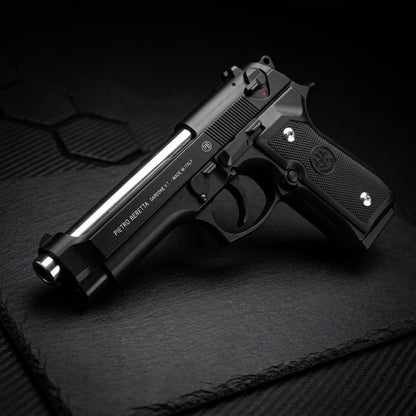 Black M92 Beretta Airsoft Toy Gun Realistic Design Safe Fun For Play